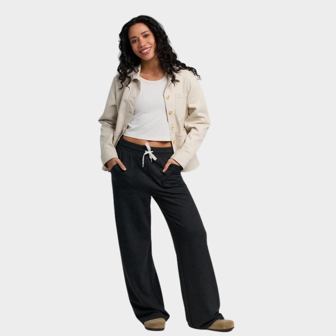 Women's Bamboo Lightweight Fleece Wide Leg Pant