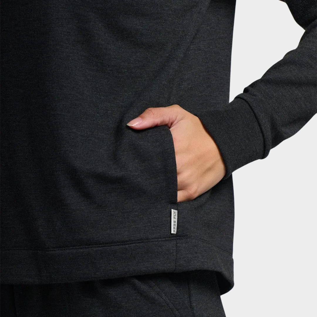 Women's Bamboo Lightweight Fleece Cropped Hoodie