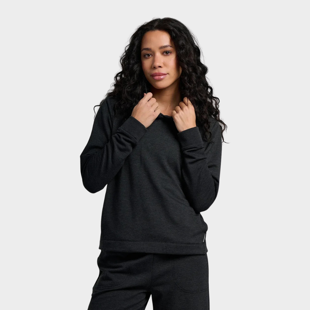 Women's Bamboo Lightweight Fleece Cropped Hoodie