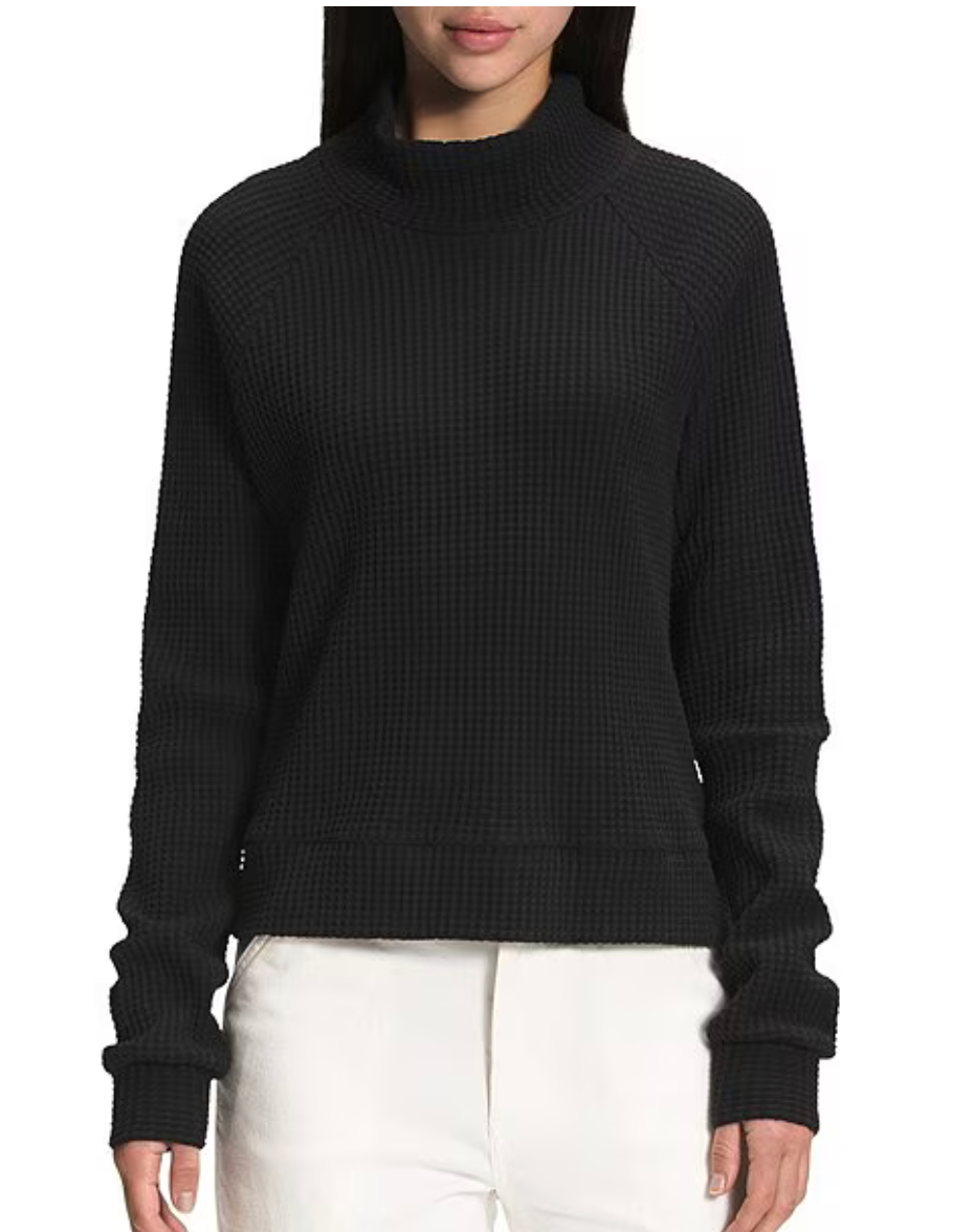 The North Face Chabot Cotton Thermal Knit Mock Neck Long Sleeve Top