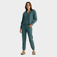 Women's Waffle Long Sleeve Henley